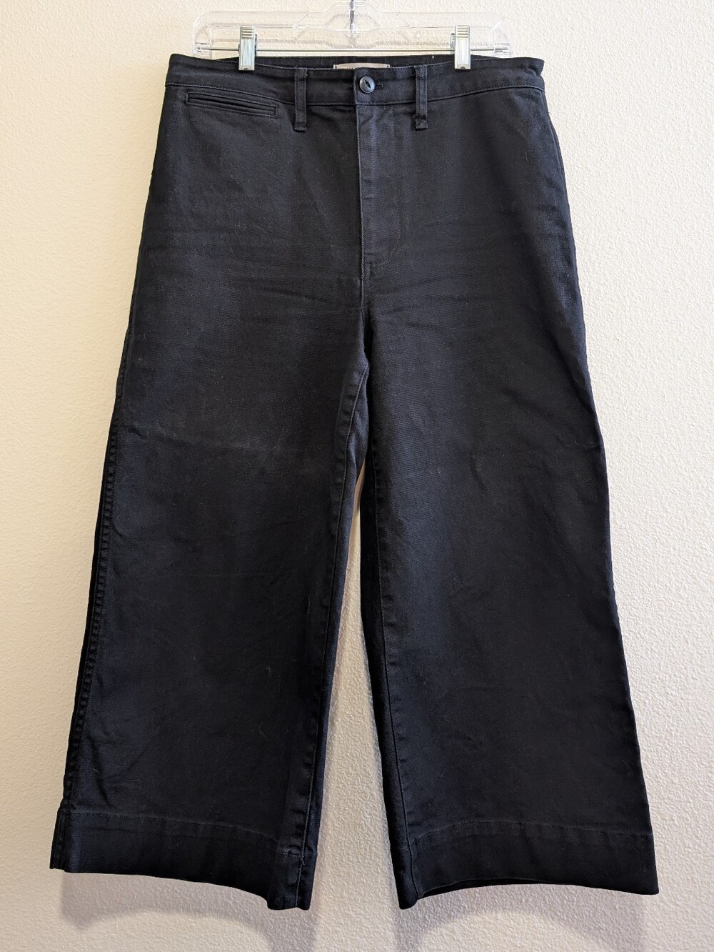 Petite Madewell Black Wide Leg Pants